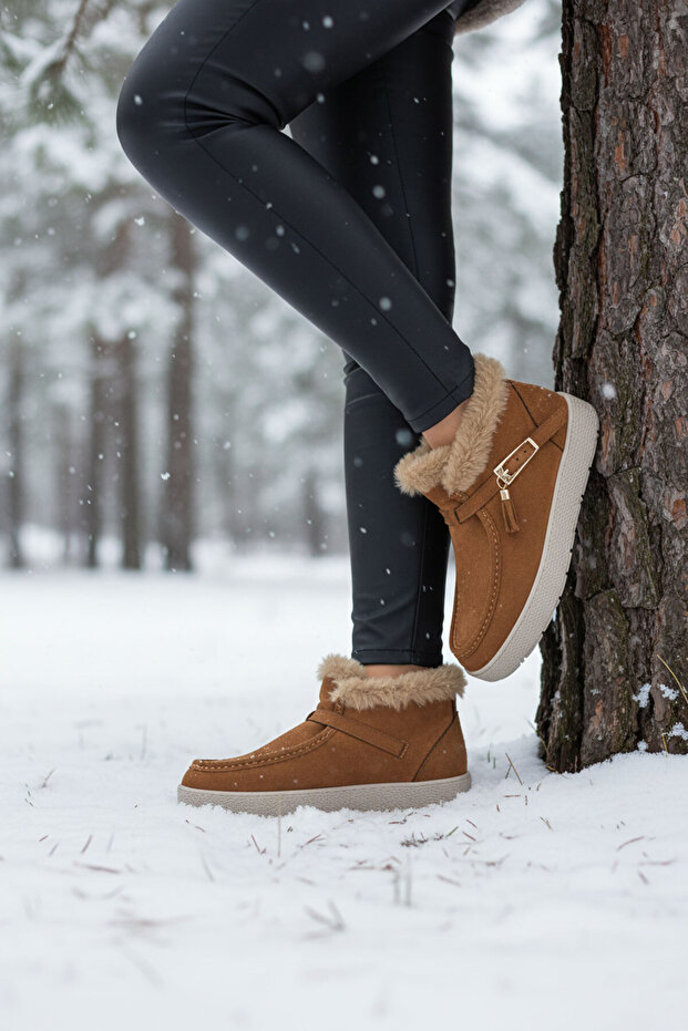 Taba Süet Kadın Bot & Bootie 21133 - 2