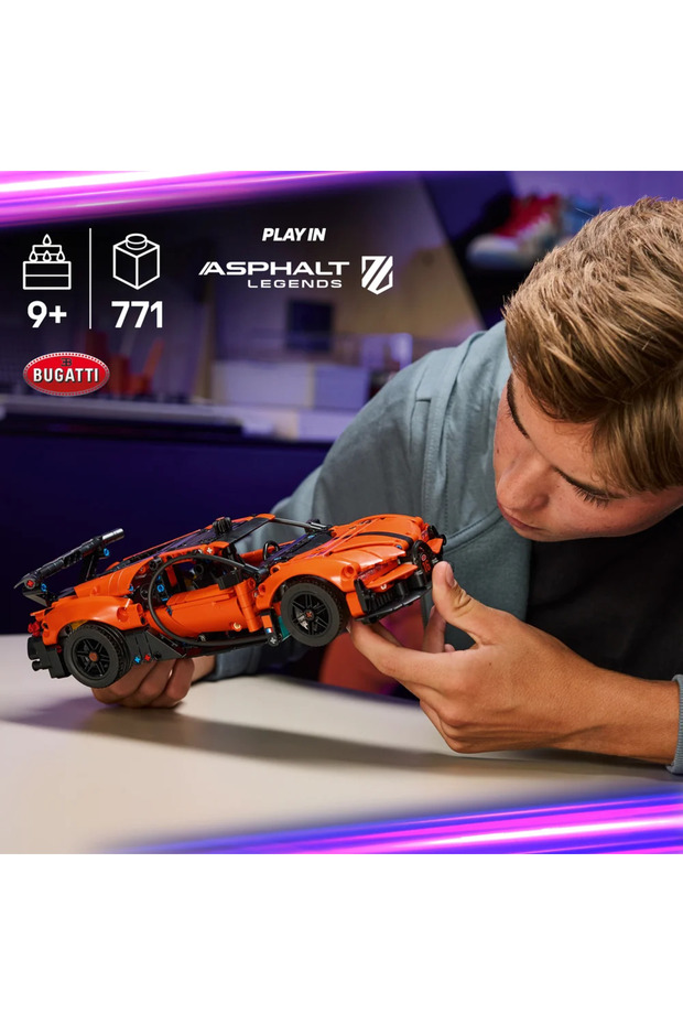 ® Technic™ Bugatti Chiron Pur Sport Hiper Araba 42222 – 9+ Oyuncak Yapım Seti (771 Parça) - 3
