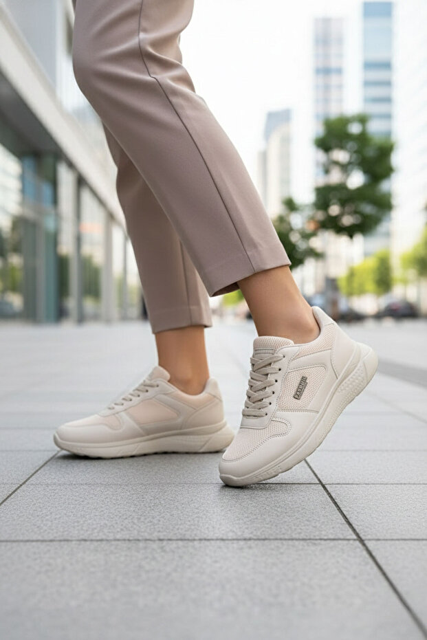 Bej Kadın Sneaker 20626 - 3