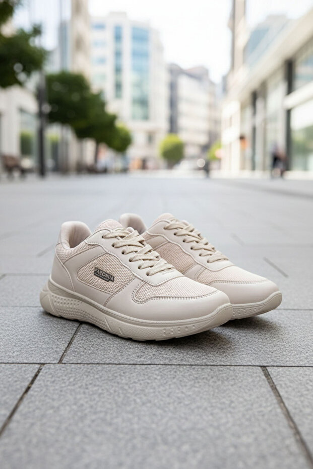 Bej Kadın Sneaker 20626 - 4