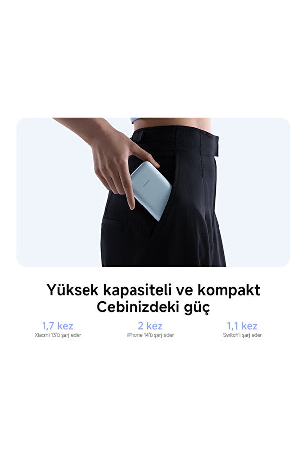 Power Bank Entegre Kablo 10000mAh 22.5W BHR9073GL - Buz Mavisi - 5