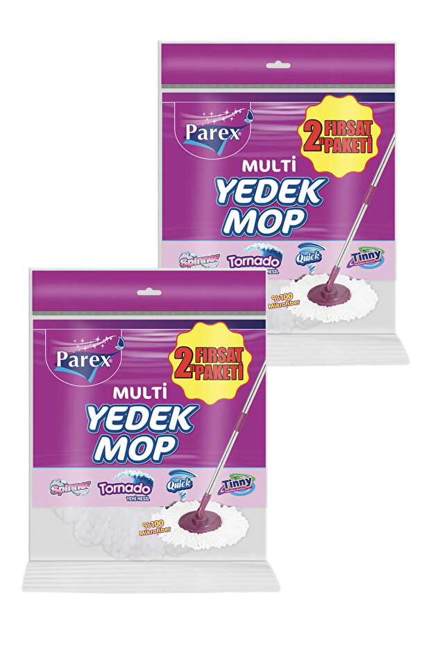 Multi Yedek Mop 2'li Paket Toplam 4 Adet (Black Edition,Tornoda,Tinny,Smart,Spinner,Quick Uyumlu) - 2