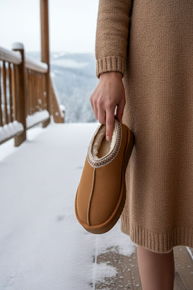 Taba Süet Kadın Bot & Bootie 19762 - 3