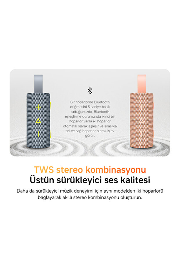 Sound Pocket S28D 5W IP67 Taşınabilir Bluetooth Hoparlör Gri (Xiaomi Türkiye Garantili) - 10