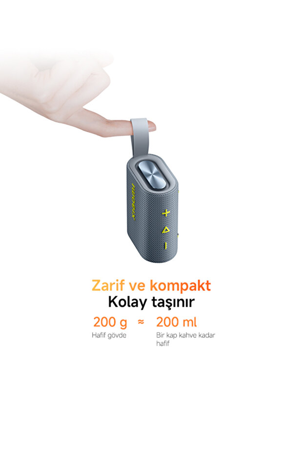 Sound Pocket S28D 5W IP67 Taşınabilir Bluetooth Hoparlör Gri (Xiaomi Türkiye Garantili) - 3