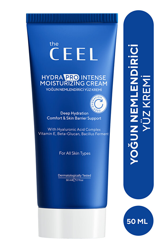 The Ceel Su Bazlı Yoğun Nemlendirici & Bariyer Destekleyici Krem | Hyaluronik Asit Kompleksi, Allantoin 50 ml