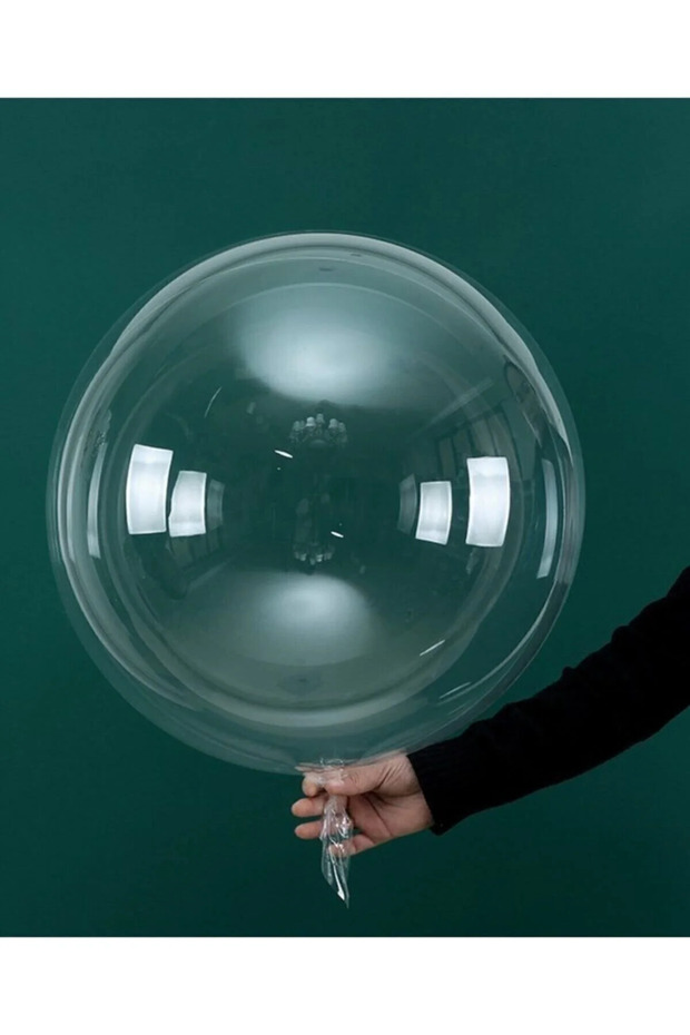 10 Adet Şeffaf Bobo Balon - 3