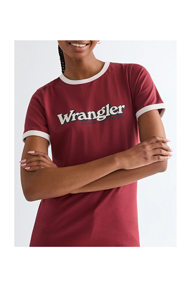 Dámské tričko RINGER TEE RUBY WINE - 9