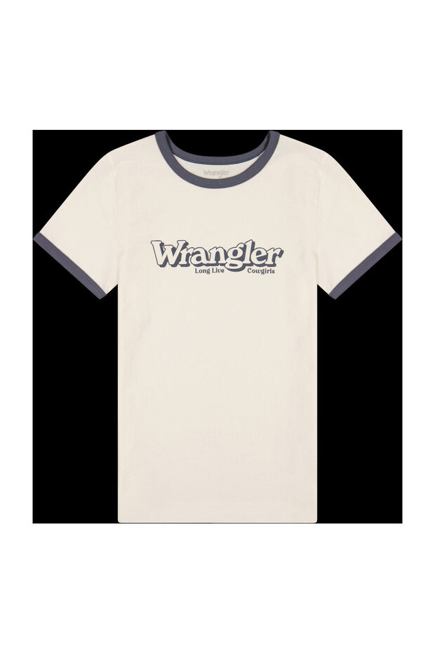 Kobieta RINGER TEE WORN WHITE - 5