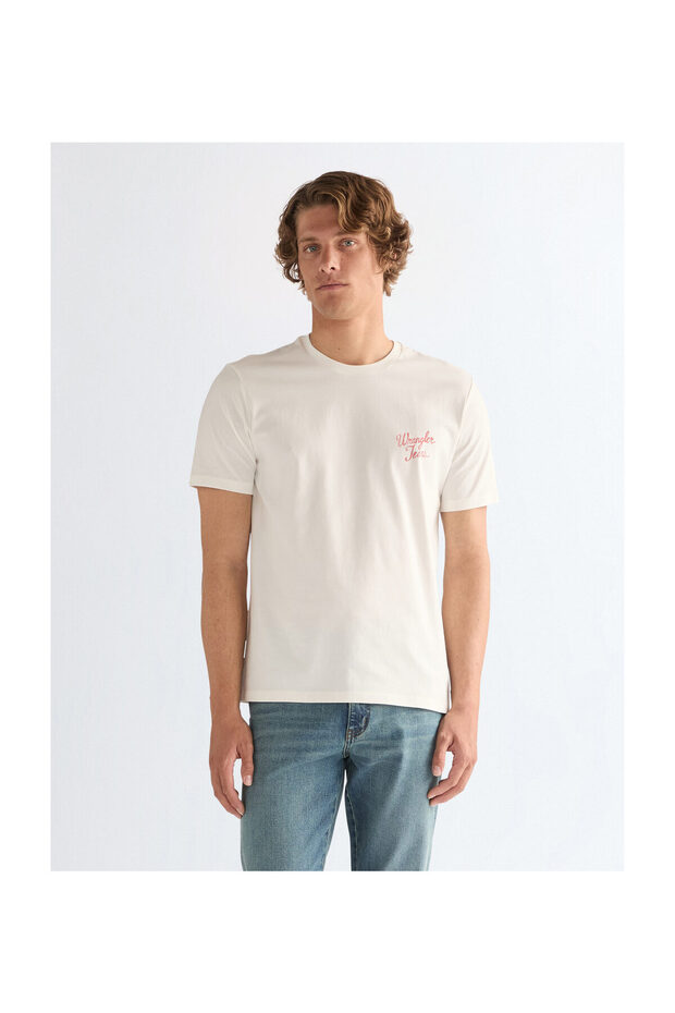Man Logo Tee Worn White - 1