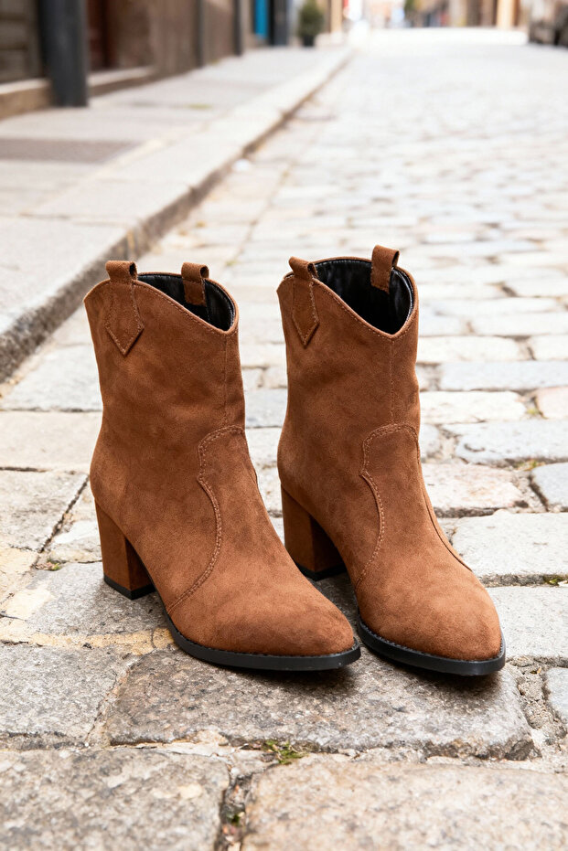 Taba Süet Kadın Bot & Bootie 15615 - 5