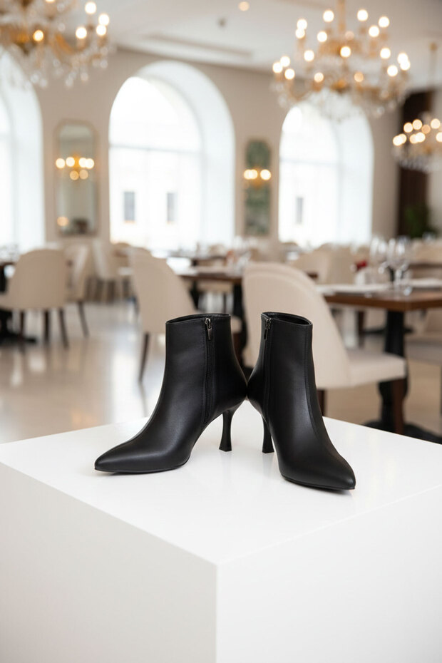 Siyah Kadın Bot & Bootie 21027 - 3