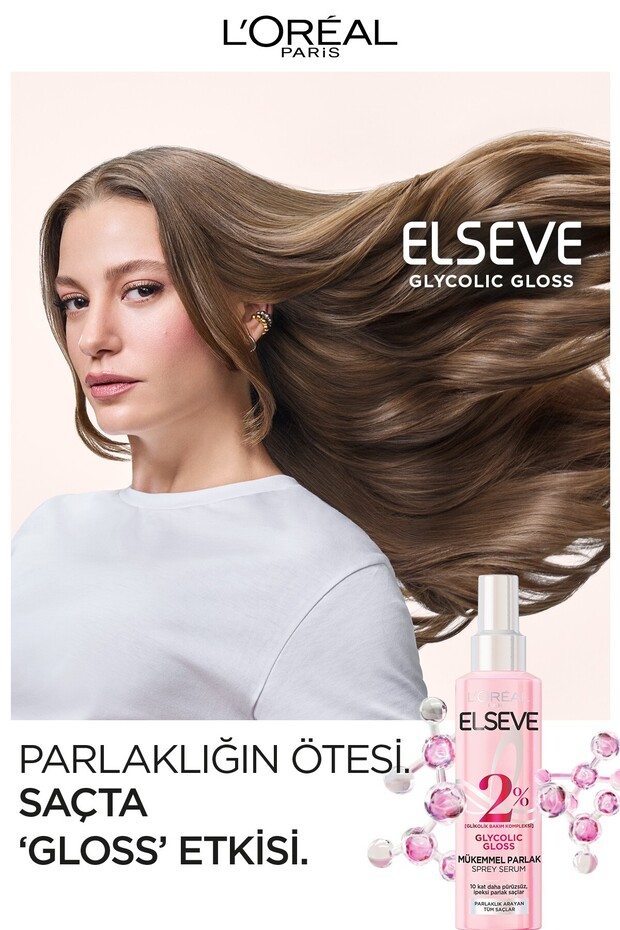 Glycolic Gloss Mükemmel Parlaklık Veren Saç Bakım Sprey Serumu 150ml - 3