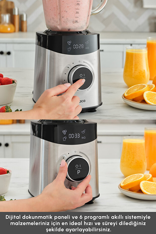 Dijital Ekran İnox Smoothıe Blender 1800 W - 7