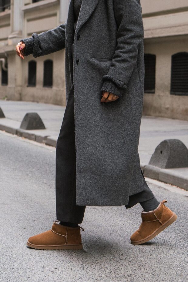 Coco Sahra Suede Leather Thin Sole Sheepskin Lined Women's Boots