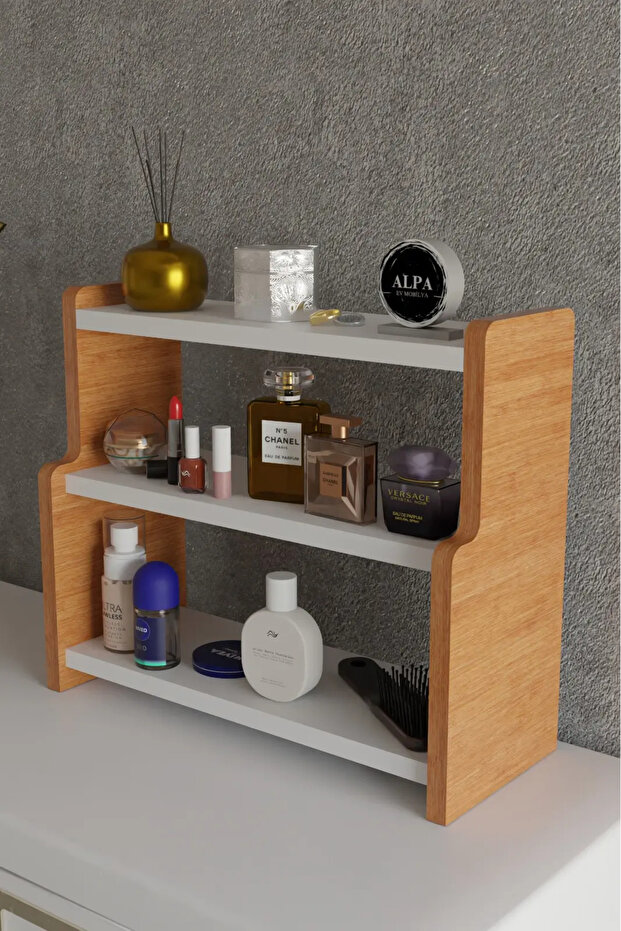 3-Tier Multi-Purpose Organizer Shelf - Makeup, Bathroom, Countertop and Tabletop Organization Stand