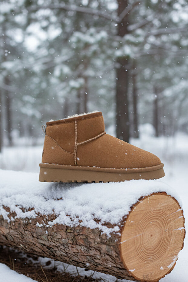 Taba Süet Kadın Bot & Bootie 21067 - 2