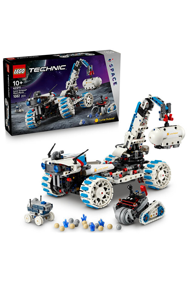 ® Technic Lunar Outpost Ay Gezgini Uzay Aracı 42211 - 10+ Yaş İçin Oyuncak Yapım Seti (1082P) - 1