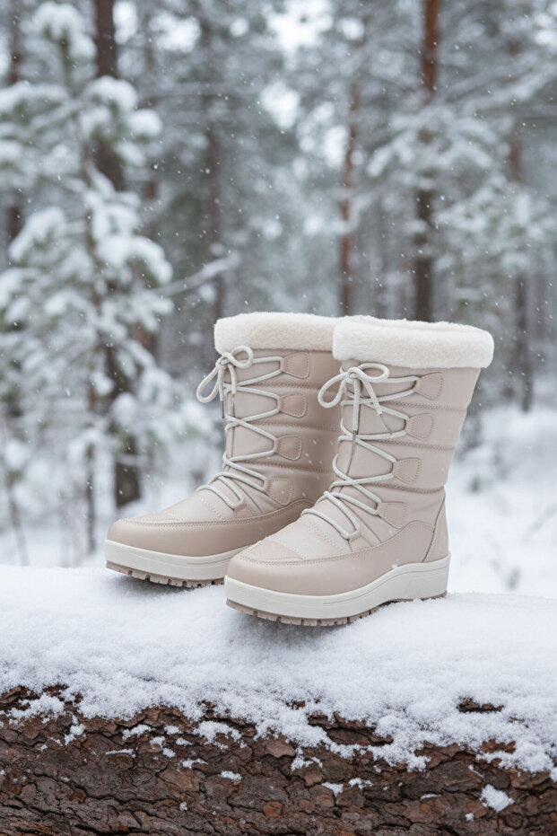 Bej Kadın Bot & Bootie 20136 - 1