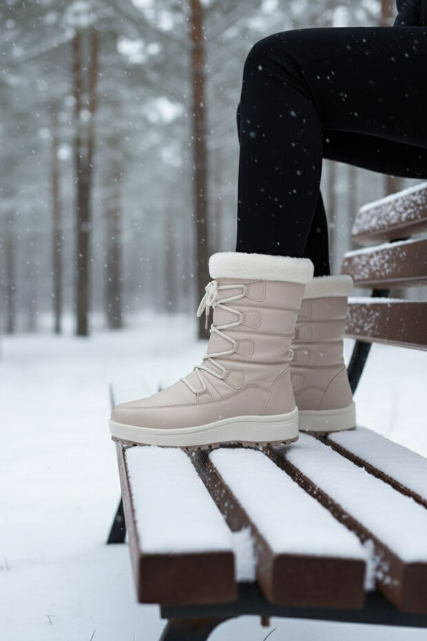 Bej Kadın Bot & Bootie 20136 - 2