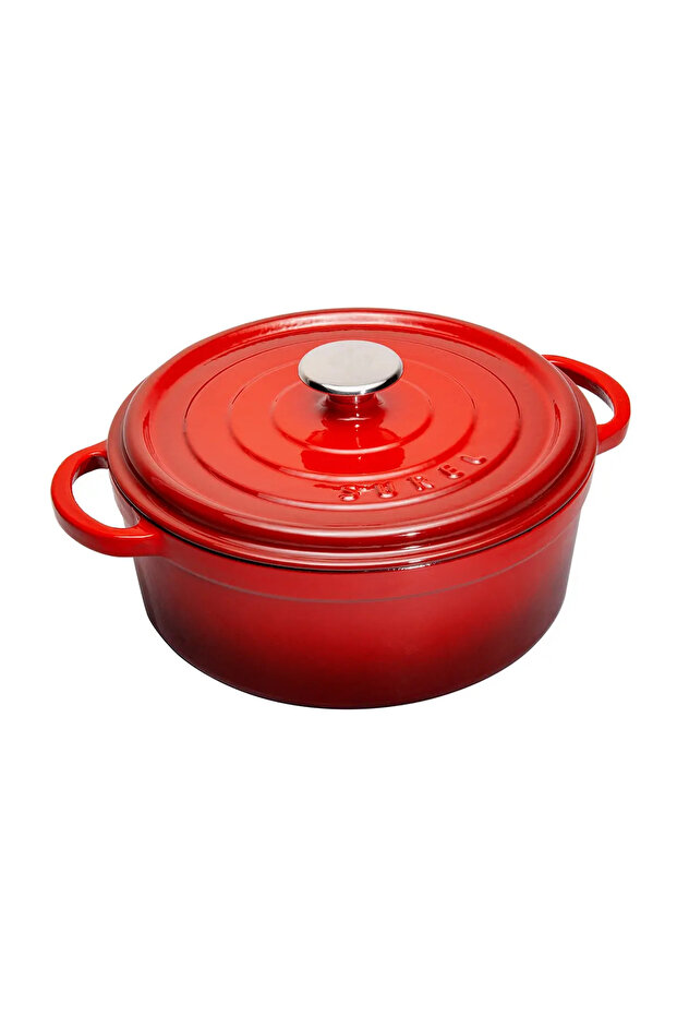 28 cm Round Pot Gradient Red
