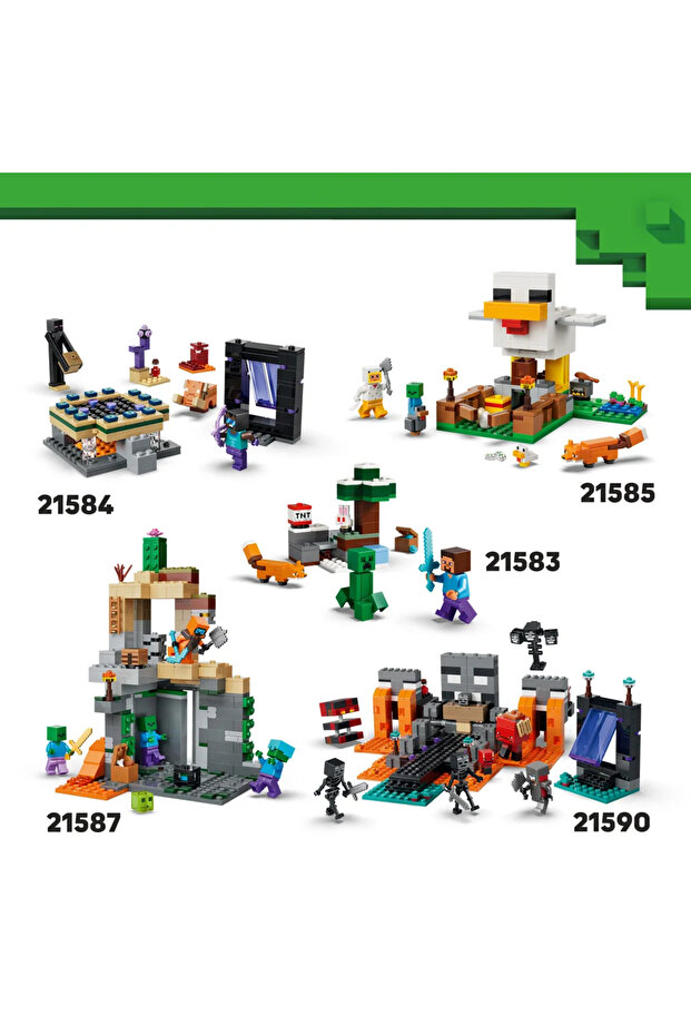 ® Minecraft® Solgun Bahçe 21586 - 7+ Yaratıcı Oyuncak Yapım Seti (243 Parça) - 11