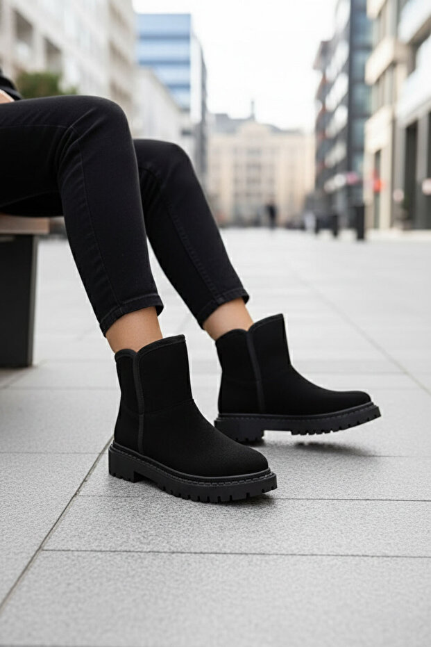 Black Suede Women's Boots & Booties 19750