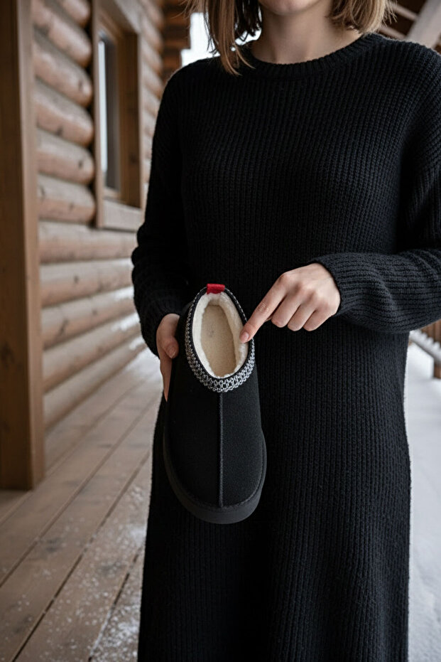 Czarne zamszowe buty damskie i botki 19762 - 3