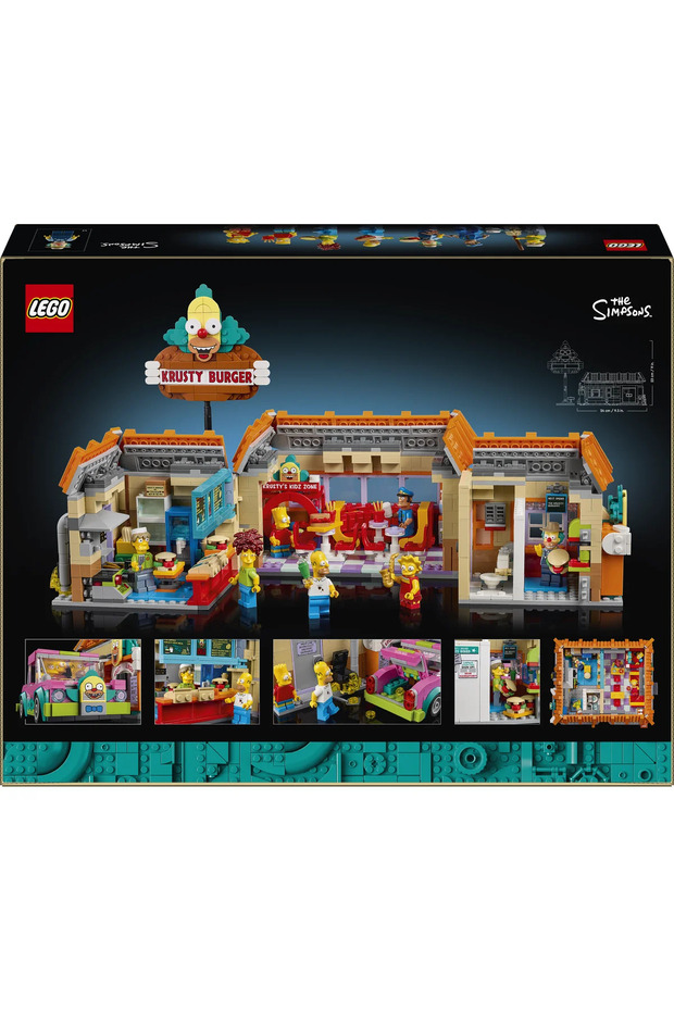 ® Icons The Simpsons™: Krusty Burger – 10352 Yetişkinler için Model Yapım Seti (1635 Parça) - 5