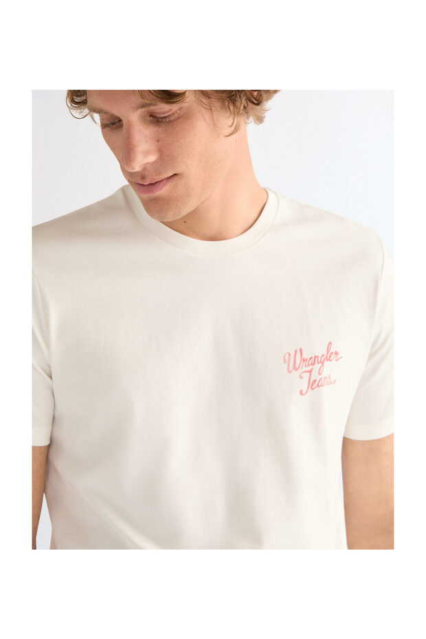 Man Logo Tee Worn White - 4