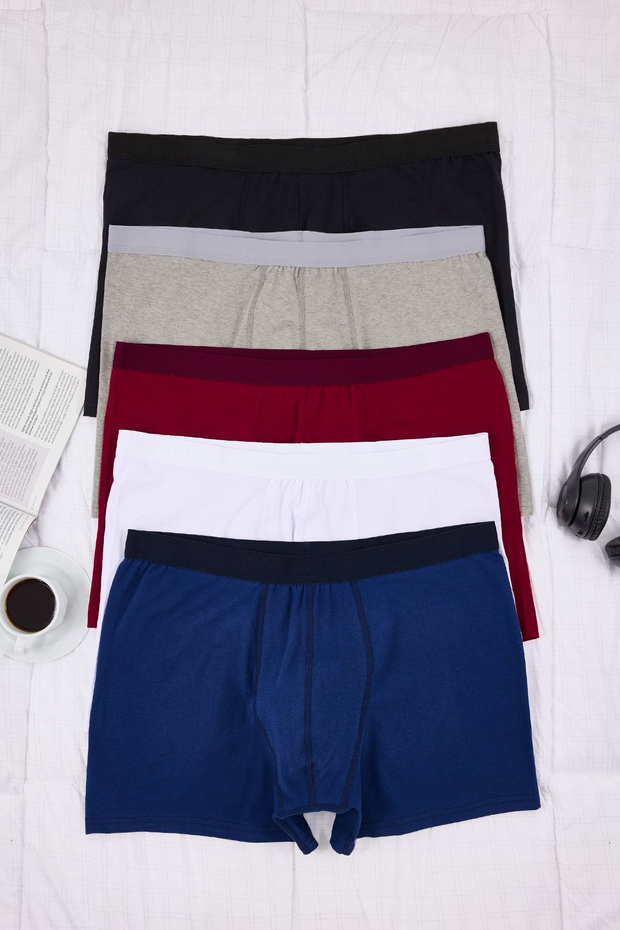 Çok Renkli*001 Erkek Büyük Beden 5'li Boxer TMNAW26DM00002 - 1