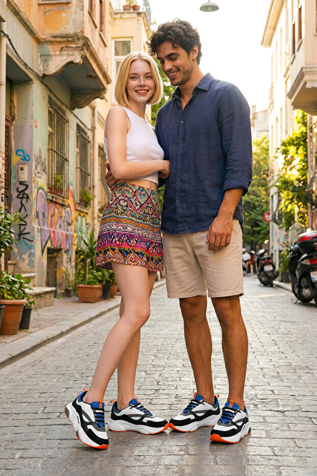 Bílo modré unisex tenisky - 7