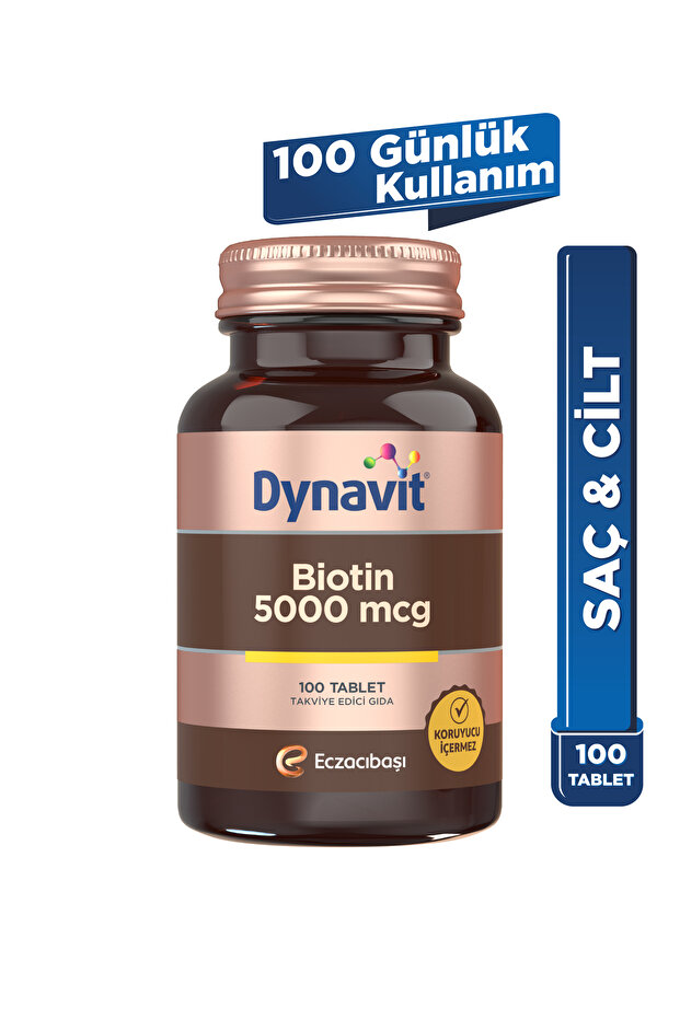 Biotin 5000 mcg 100 Tablet - Saç & Cilt - 7