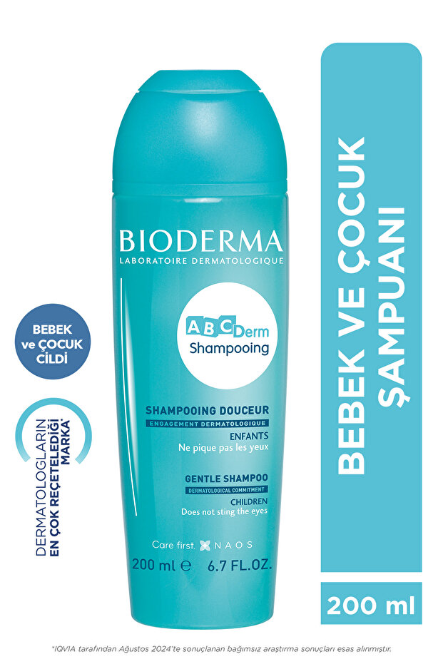 ABCDerm Gentle Shampoo Bebek ve Çocuklar için Tuzsuz ve Sülfatsız Göz Yakmayan Saç Şampuanı 200 ml - 1