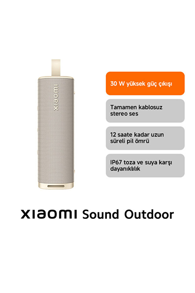 Sound Outdoor 30W IP67 Taşınabilir Bluetooth Hoparlör Altın (Xiaomi Türkiye Garantili) - 1