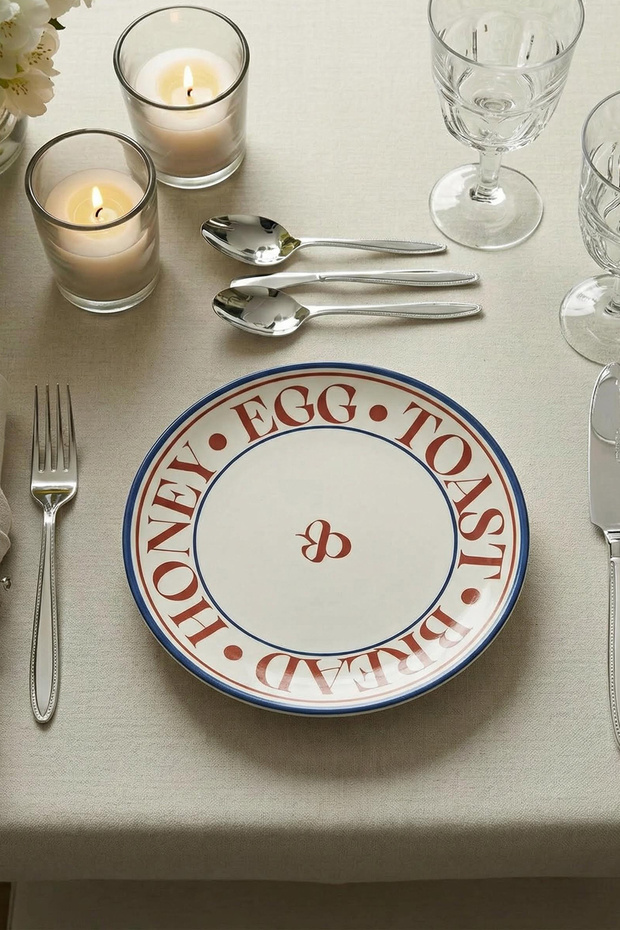 4'lü Seramik Baskılı Pasta Tabağı Seti 22cm TPHSS25TBK00006 - 2
