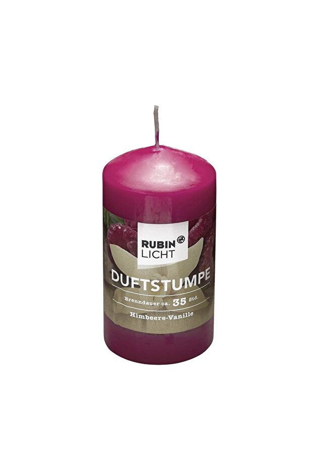 Kokulu Silindir Mum 110x60mm Ahududu & Vanilya - 1