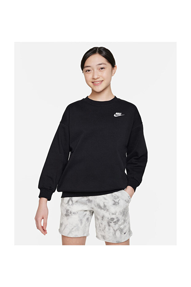G nsw club flc ovrszd crew lbr - black/(white)