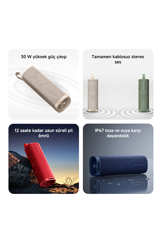 Sound Outdoor 30W IP67 Taşınabilir Bluetooth Hoparlör Yeşil (Xiaomi Türkiye Garantili) - 2