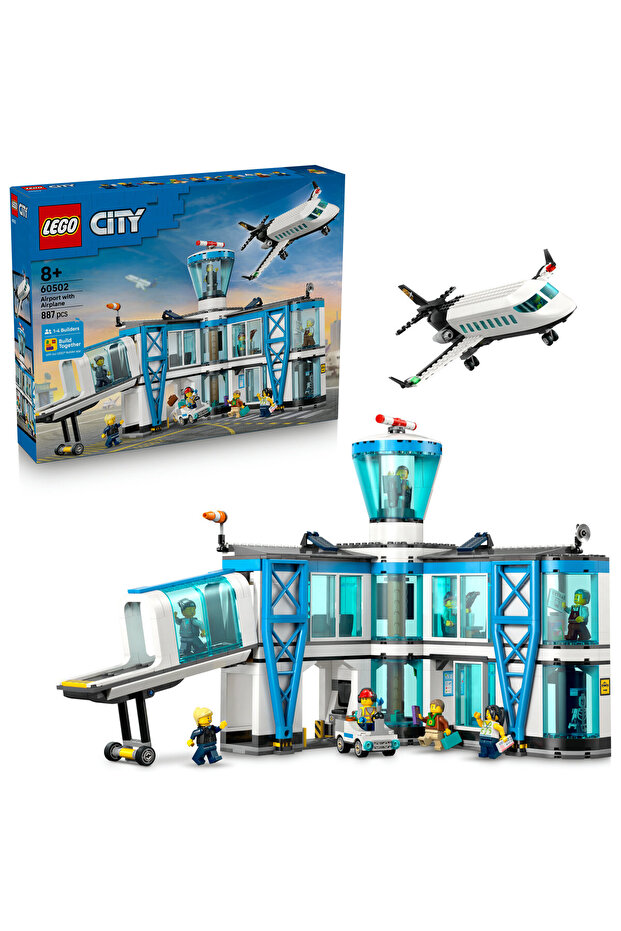 ® City Havaalanı ve Uçak 60502 – 8 Yaş ve Üzeri Çocuklar için Oyuncak Yapım Seti (887 Parça)