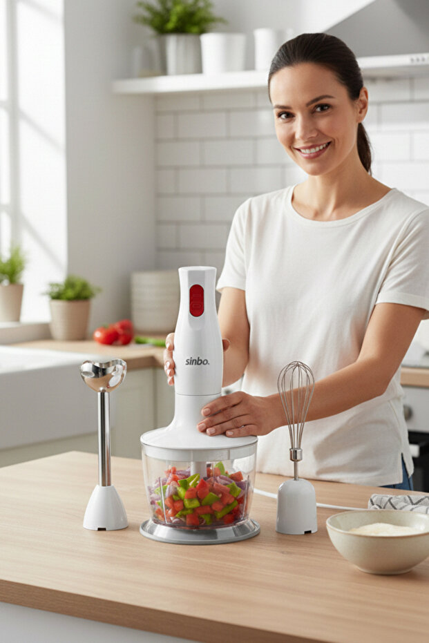 SHB 3182 Kablolu El Blender Seti 350W Güç 600 Ml Kapasite - 2