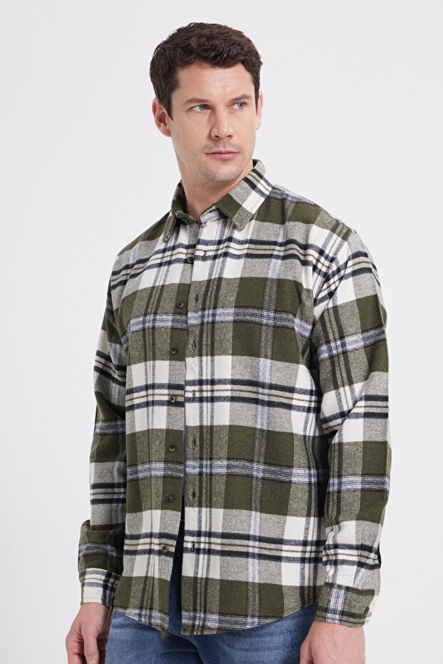 Men's Relax Fit Comfortable Cut Winter Plaid Lumberjack Shirt