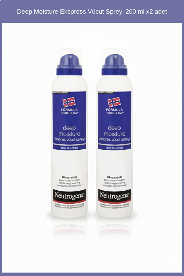 Deep Moisture Ekspress Vücut Spreyi 200 ml x2 - 1
