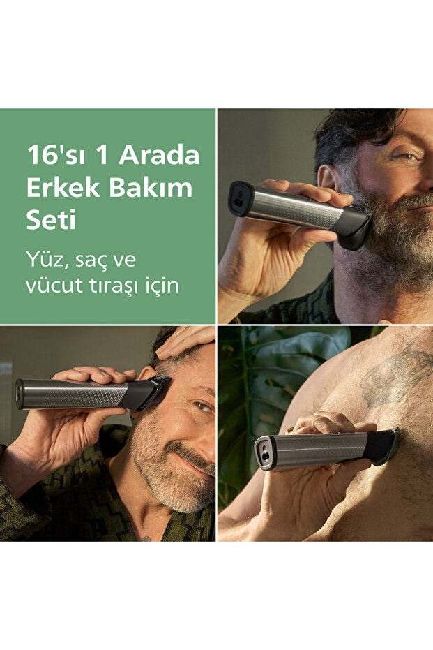 9000 Serisi 16in1, Erkek Bakım Seti, Yüz/Saç/Vücut Tıraş Makinesi, Islak /Kuru Kullanım, MG9532/15 - 2