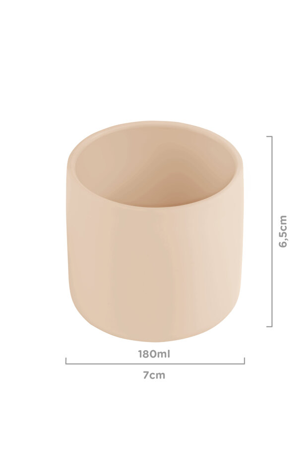 Silikon Mini Bardak Bubble Beige - 2