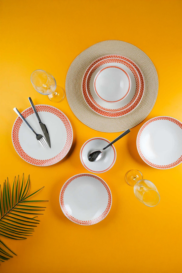 Ruby Red 18 Parça 6 Kişilik Yemek Takımı - 1