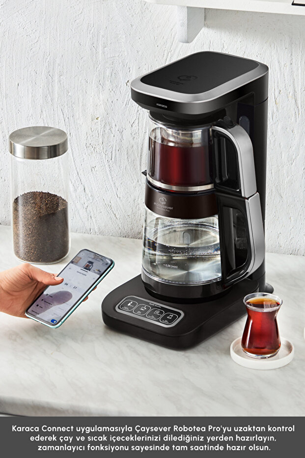 Çaysever Robotea Pro Connect 4 in 1 Konuşan Cam Çay Makinesi Silver - 7