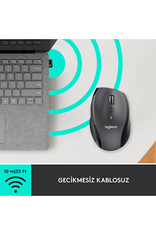 M705 Marathon 1000 DPI Kablosuz Mouse, Siyah 910-001949 - 8