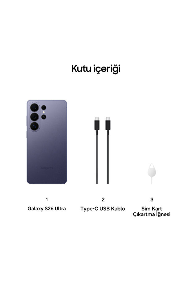 Galaxy S26 Ultra 16GB/1TB Kobalt Mor Cep Telefonu - 7