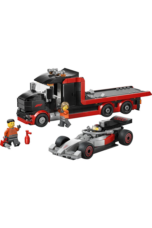 ® City Audi F1® Yarış Arabalı F1® Sergileme Kamyonu 60493 – 7 Yaş ve Üzeri Çocuklar için Oyuncak Yapım Seti (508 Parça) - 9